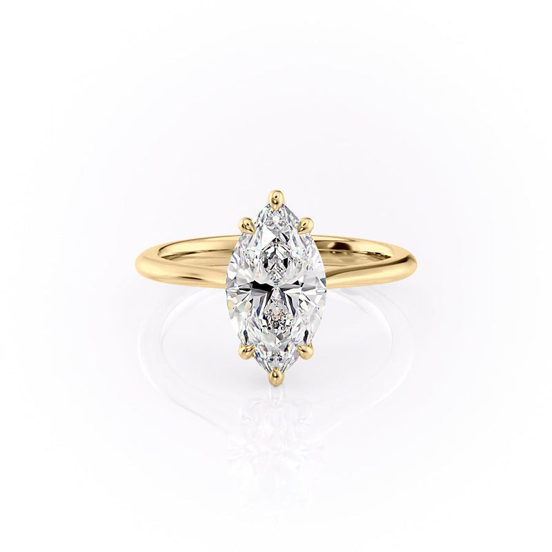 2 CT Marquise Moissanite 6 Prong solitaire Engagement Ring For Her