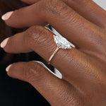 Load image into Gallery viewer, Marquise Cut Moissanite Diamond Classic Solitaire Engagement Ring
