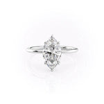 Load image into Gallery viewer, Marquise Cut Moissanite Diamond Classic Solitaire Engagement Ring
