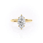 Load image into Gallery viewer, Marquise Cut Moissanite Diamond Classic Solitaire Engagement Ring
