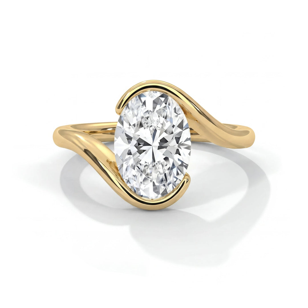 Oval Cut Moissanite Engagement Ring