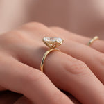 Load image into Gallery viewer, 2.5 CT Oval Cut Solitaire Moissanite Diamond Ring With Slim Band
