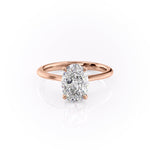 Load image into Gallery viewer, 2.5 CT Oval Cut Solitaire Moissanite Diamond Ring
