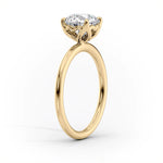 Load image into Gallery viewer, 2.5 CT Oval Cut Solitaire Moissanite Diamond Ring With Slim Band
