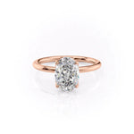 Load image into Gallery viewer, 2.5 CT Oval Cut Solitaire Moissanite Diamond Ring With Slim Band
