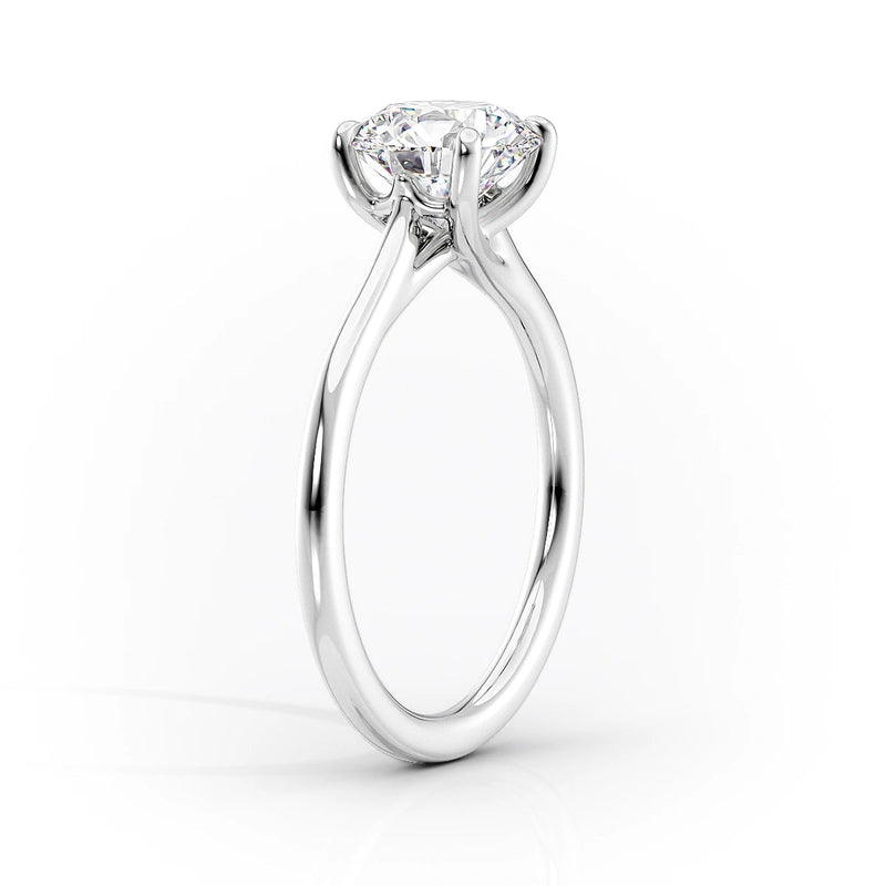 2.5 CT Oval Cut Moissanite Solitaire Diamond Ring