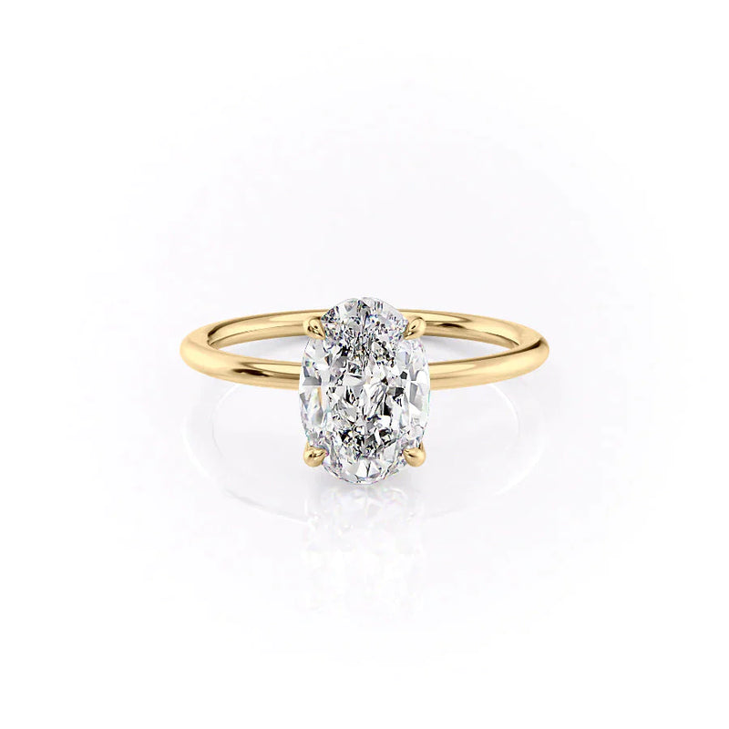 2 CT Oval Cut Moissanite Solitaire Diamond Ring