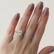 2.5 CT Oval Cut Solitaire Moissanite Diamond Ring