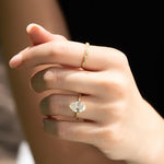 Load image into Gallery viewer, 2.5 CT Oval Cut Solitaire Moissanite Diamond Ring With Slim Band
