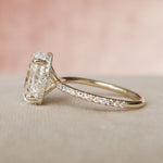 Load image into Gallery viewer, 3.50 CT Oval Cut Hidden Halo Moissanite Engagement Ring
