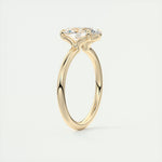 Load image into Gallery viewer, 2 CT Oval Flush Stacking Low Profile Solitaire Moissanite Engagement Ring
