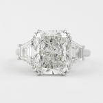 Load image into Gallery viewer, 2.50 CT Radiant Cut Trapezoid Moissanite 3 Stone Engagement Ring
