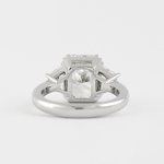 Load image into Gallery viewer, 2.50 CT Radiant Cut Trapezoid Moissanite 3 Stone Engagement Ring
