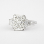 Load image into Gallery viewer, 2.50 CT Radiant Cut Trapezoid Moissanite 3 Stone Engagement Ring
