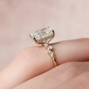 3.50 CT Radiant Cut Moissanite Unique Engagement Ring