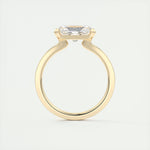 Load image into Gallery viewer, 2.50 East West Radiant Half Bezel Solitaire Moissanite Engagement Ring
