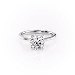 Load image into Gallery viewer, Stunning 2 CT Round Cut Moissanite Solitaire Ring in Unique Pave Setting
