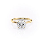 Load image into Gallery viewer, 2 CT Round Cut Classic Solitaire Petal Prongs Moissanite Diamond Ring
