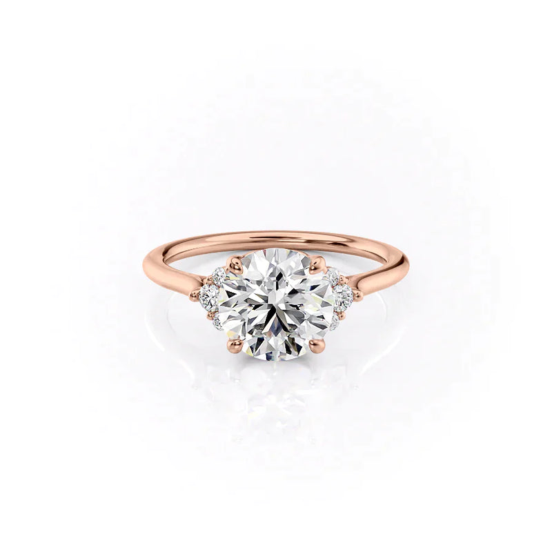 2.5 CT Round Cut Moissanite Diamond Ring