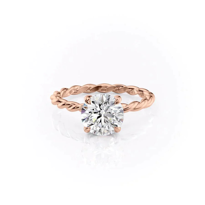 2 CT Round Cut Classic Solitaire Moissanite Diamond Ring