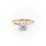 Load image into Gallery viewer, 2 CT Round Cut Hidden Halo Moissanite Diamond Engagement Ring
