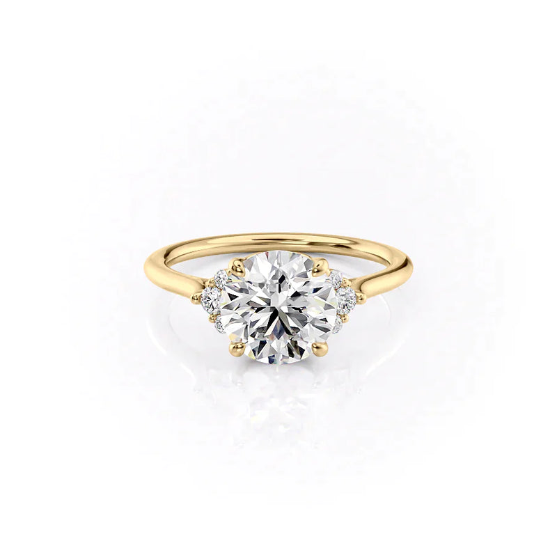 2.5 CT Round Cut Moissanite Diamond Ring