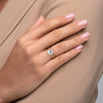 Load image into Gallery viewer, 2 CT Round Cut Classic Solitaire Petal Prongs Moissanite Diamond Ring
