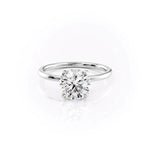 Load image into Gallery viewer, 2 CT Round Cut Hidden Halo Moissanite Diamond Engagement Ring
