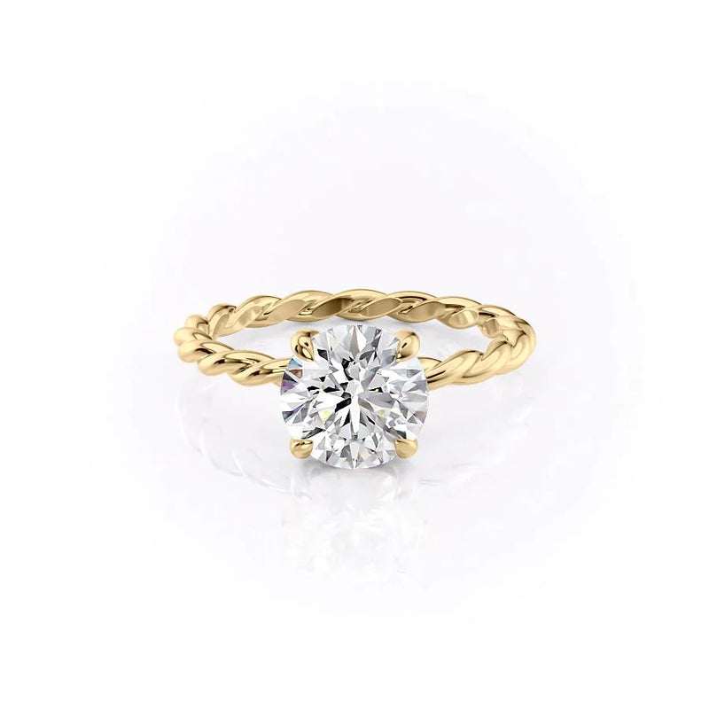 2 CT Round Cut Classic Solitaire Moissanite Diamond Ring