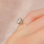 Load image into Gallery viewer, 2 CT Round Cut Hidden Halo Moissanite Diamond Engagement Ring
