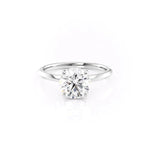 Load image into Gallery viewer, 2.5 CT Round Cut Classic Hidden Halo Moissanite Diamond Wedding Ring
