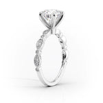 Load image into Gallery viewer, 2 CT Round Cut Moissanite Diamond Ring Unique Pave
