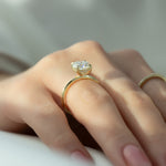 Load image into Gallery viewer, 2 CT Round Cut Moissanite Engagement Diamond Ring With Hidden Halo
